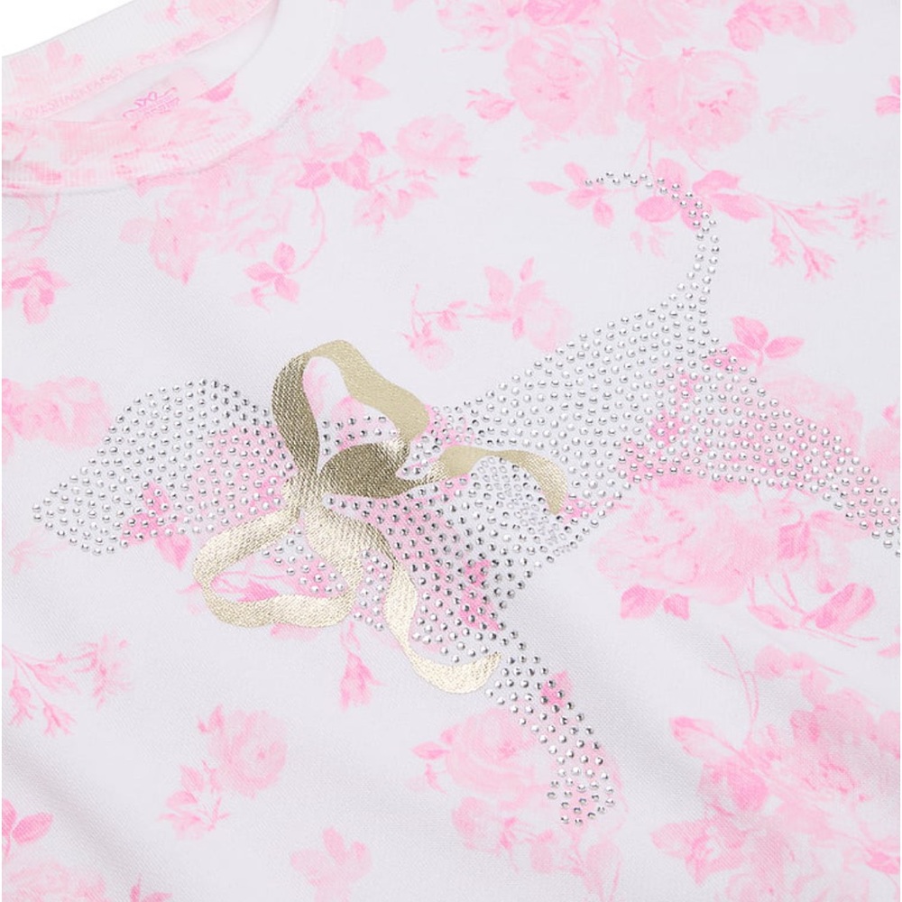 LoveShackFancy victoria’s secret PINK dog Top sweatshirt oversized bling NWT - Picture 7 of 7